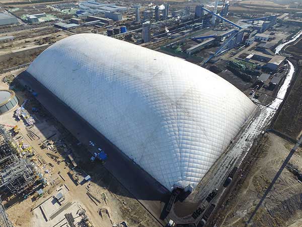 山東川成醫(yī)藥有限公司膜結構車棚、停車位施工工程